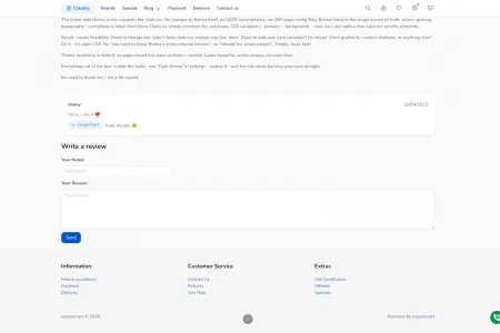 Blog comment with admin reply