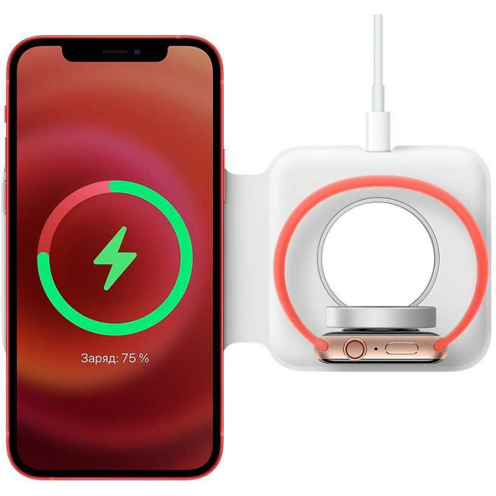 Беспроводное зарядное устройство Apple MagSafe Duo,  белый