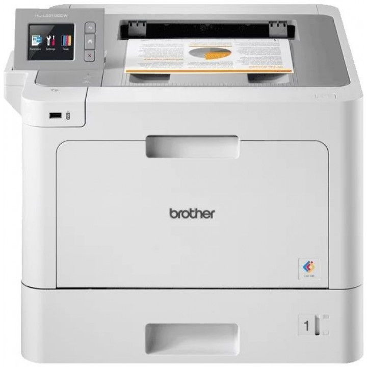 Принтер лазерный Brother HL-L9310CDW цветной, цвет белый