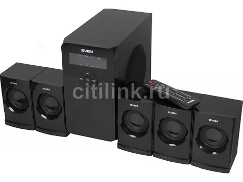 Колонки Sven HT-200,  5.1,  черный