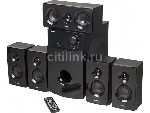 Колонки Sven HT-210,  5.1,  черный