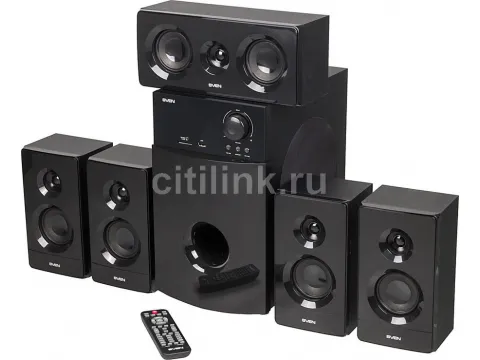 Колонки Sven HT-210,  5.1,  черный